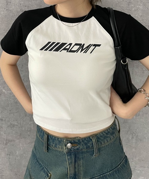 dispark（ディスパーク）の「DISPARK/パイピングラグランT（Tシャツ/カットソー・レディース・ブラック/ブラウン/ネイビー/ブラック系その他・FREE）」の8枚目の写真