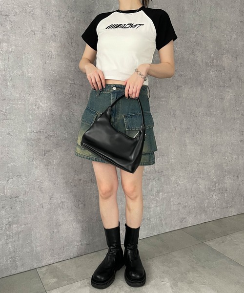 dispark（ディスパーク）の「DISPARK/パイピングラグランT（Tシャツ/カットソー・レディース・ブラック/ブラウン/ネイビー/ブラック系その他・FREE）」の10枚目の写真