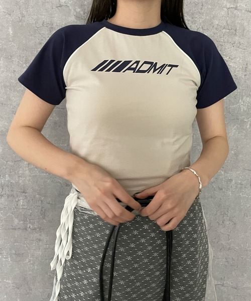 dispark（ディスパーク）の「DISPARK/パイピングラグランT（Tシャツ/カットソー・レディース・ブラック/ブラウン/ネイビー/ブラック系その他・FREE）」の14枚目の写真