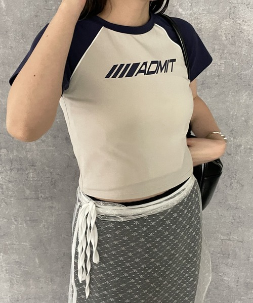 dispark（ディスパーク）の「DISPARK/パイピングラグランT（Tシャツ/カットソー・レディース・ブラック/ブラウン/ネイビー/ブラック系その他・FREE）」の15枚目の写真