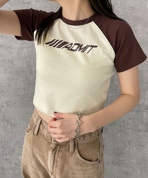 dispark（ディスパーク）の「DISPARK/パイピングラグランT（Tシャツ/カットソー・レディース・ブラック/ブラウン/ネイビー/ブラック系その他・FREE）」の12枚目の写真