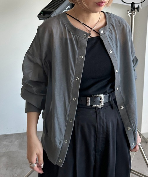 【未使用品】Moi-meme-Moitie ボレロ　シアー　カーディガン シアーカーディガン【ZOZOTOWN限定アイテム】（カーディガン