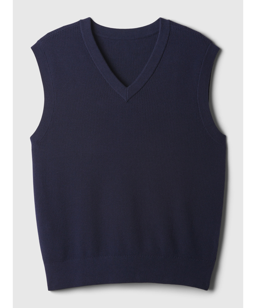 GAP（ギャップ）の「テクスチャー セーターベスト(ユニセックス)（ベスト・メンズ・ネイビー・L/XL/XS/S/M）」の4枚目の写真