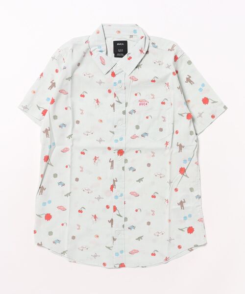 【セール】RVCA キッズ 【LUKE P】 LUKE P SS ショートスリーブシャツ 【2024年夏モデル】/ルーカキッズ半袖総柄シャツ(シャツ/ブラウス)|RVCA(ルーカ)