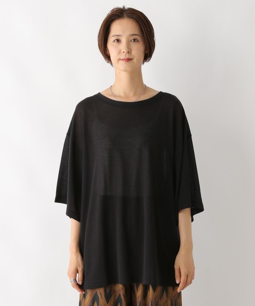 LEPSIM(レプシィム)の「梨地配色ラインチュニック 114442(Tシャツ/カットソー・レディース・ブルー/ブラック/オフホワイト・FREE)」の19枚目の写真