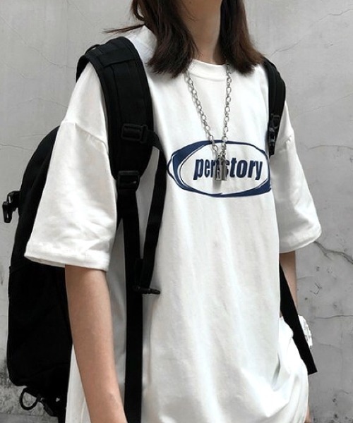 SHEENA(シーナ)の「pertstoryロゴTシャツ(Tシャツ/カットソー・レディース・ブラック/ブルー系その他/ホワイト/エメラルド・M)」の2枚目の写真