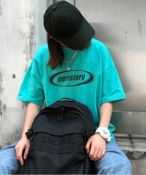 SHEENA(シーナ)の「pertstoryロゴTシャツ(Tシャツ/カットソー・レディース・ブラック/ブルー系その他/ホワイト/エメラルド・M)」の12枚目の写真