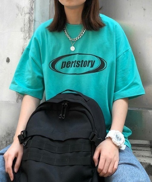 SHEENA(シーナ)の「pertstoryロゴTシャツ(Tシャツ/カットソー・レディース・ブラック/ブルー系その他/ホワイト/エメラルド・M)」の13枚目の写真