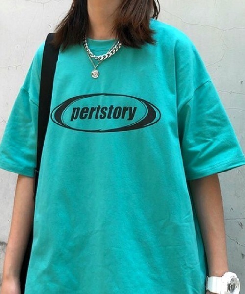 SHEENA(シーナ)の「pertstoryロゴTシャツ(Tシャツ/カットソー・レディース・ブラック/ブルー系その他/ホワイト/エメラルド・M)」の14枚目の写真
