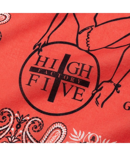 CALEE（キャリー）の「×HIGH FIVE CAL RETRO GIRL BANDANNA（バンダナ/スカーフ・メンズ・ブルー/グレー/サーモンピンク・FREE）」の7枚目の写真