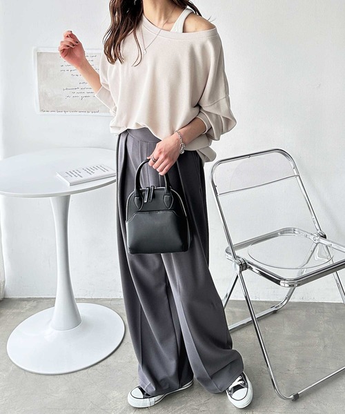 GeeRA（ジーラ）の「着回し自在！柔らか裏毛スウェット（スウェット・レディース・ブラック/アイボリー/杢グレー・MEDIUM/LARGE）」の13枚目の写真