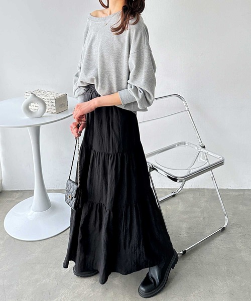 GeeRA（ジーラ）の「着回し自在！柔らか裏毛スウェット（スウェット・レディース・ブラック/アイボリー/杢グレー・MEDIUM/LARGE）」の19枚目の写真