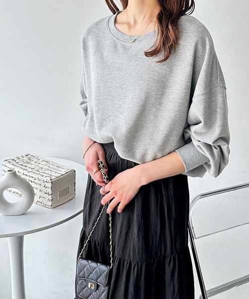 GeeRA（ジーラ）の「着回し自在！柔らか裏毛スウェット（スウェット・レディース・ブラック/アイボリー/杢グレー・MEDIUM/LARGE）」の15枚目の写真