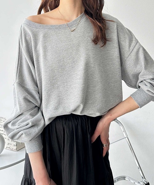 GeeRA（ジーラ）の「着回し自在！柔らか裏毛スウェット（スウェット・レディース・ブラック/アイボリー/杢グレー・MEDIUM/LARGE）」の11枚目の写真