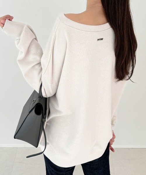 GeeRA（ジーラ）の「着回し自在！柔らか裏毛スウェット（スウェット・レディース・ブラック/アイボリー/杢グレー・MEDIUM/LARGE）」の4枚目の写真