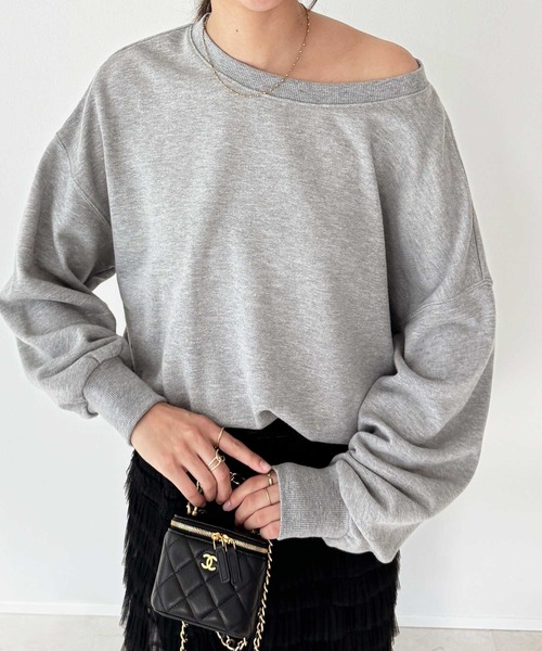 GeeRA（ジーラ）の「着回し自在！柔らか裏毛スウェット（スウェット・レディース・ブラック/アイボリー/杢グレー・MEDIUM/LARGE）」の7枚目の写真