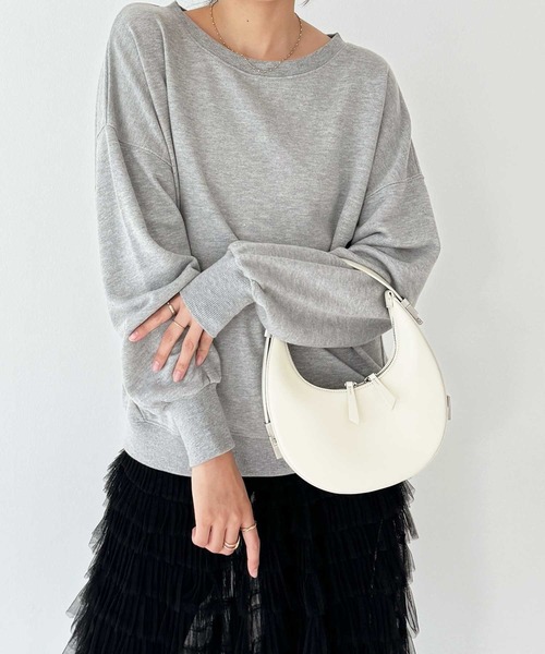 GeeRA（ジーラ）の「着回し自在！柔らか裏毛スウェット（スウェット・レディース・ブラック/アイボリー/杢グレー・MEDIUM/LARGE）」の8枚目の写真