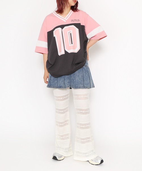 PUNYUS（プニュズ）の「レースフリルフレアパンツ（その他パンツ・レディース・ブラック/アイボリー/サックスブルー・2/1/4/3）」の12枚目の写真