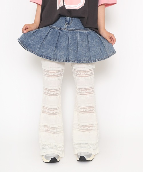 PUNYUS（プニュズ）の「レースフリルフレアパンツ（その他パンツ・レディース・ブラック/アイボリー/サックスブルー・2/1/4/3）」の14枚目の写真