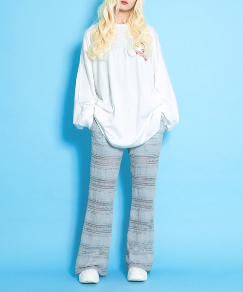 レースフリルフレアパンツ（その他パンツ）｜PUNYUS（プニュズ