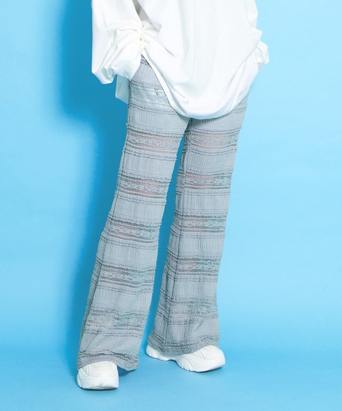 レースフリルフレアパンツ（その他パンツ）｜PUNYUS（プニュズ