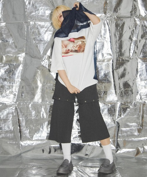 tシャツ neuron/ニュウロン/レイヤードかまたくん＆ゴンザレスＴシャツ レディース メンズ neuron/にゅうろん/レイヤードかまたくん＆ゴンザレスTシャツ