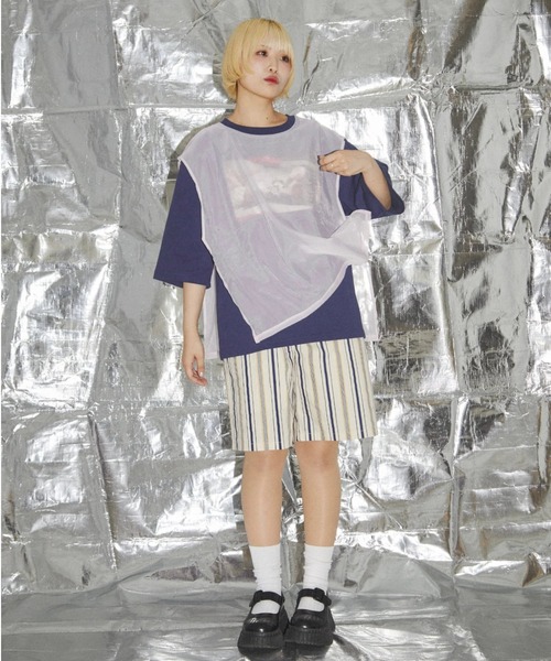 L.H.P（エルエイチピー）の「neuron/ニュウロン/レイヤードかまたくん＆ゴンザレスＴシャツ（Tシャツ/カットソー・レディース・ネイビー/ピンク・F）」の11枚目の写真