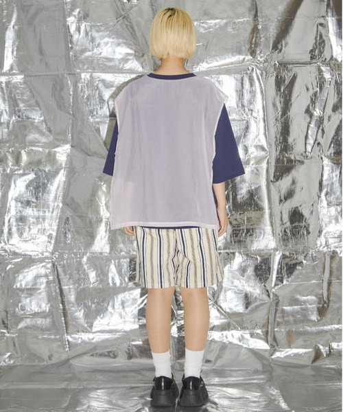 L.H.P（エルエイチピー）の「neuron/ニュウロン/レイヤードかまたくん＆ゴンザレスＴシャツ（Tシャツ/カットソー・レディース・ネイビー/ピンク・F）」の9枚目の写真