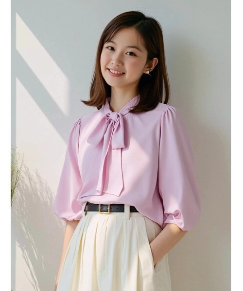 ■おまとめ■美品 CLANE 2,6万円 ウエストリボンのブラウス シャツ CLANE - ウエスト リボン シェイプ シャツ - WAIST RIBBON SHAPE