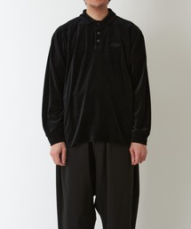 White Mountaineering×UMBROベロアポロシャツ ネイビー 86659263_b_01_215.jpg