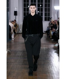 White Mountaineering×UMBROベロアポロシャツ ネイビー 86659263_b_01_215.jpg