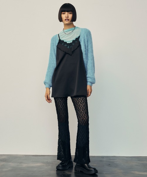 uyu.(ウユ)の「【レース×美シルエット】レーススリムフレアパンツ(その他パンツ・レディース・ピンク/ブラック/ホワイト・FREE)」の21枚目の写真
