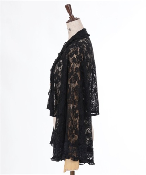 チェーン付総レースボレロ axes femme 黒 axes femme（アクシーズファム）の「チェーン付き総レースボレロ