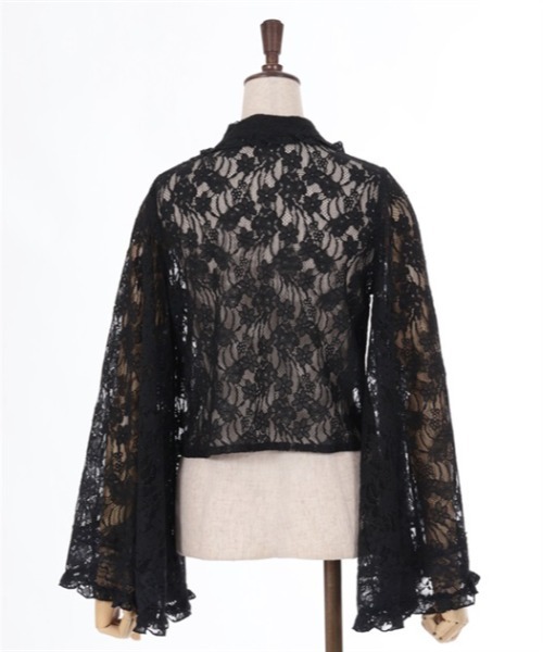 axes femme（アクシーズファム）の「チェーン付き総レースボレロ