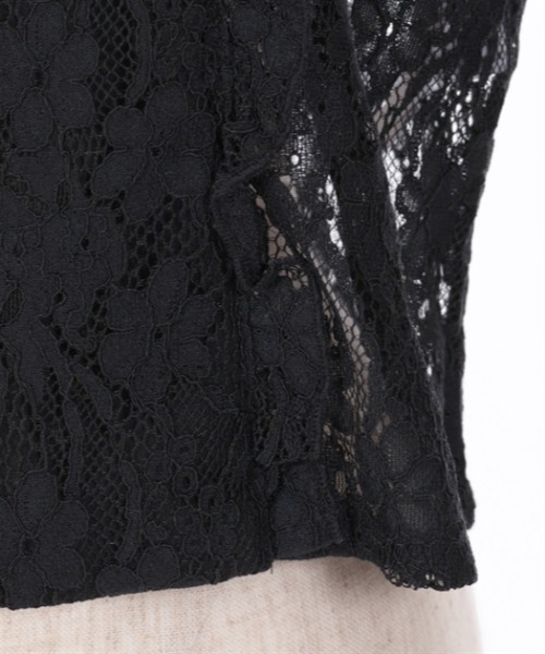 axes femme（アクシーズファム）の「チェーン付き総レースボレロ