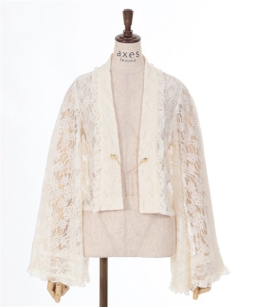 チェーン付総レースボレロ axes femme 黒 チェーン付き総レースボレロ[品番：IGAW0005269]｜axes femme
