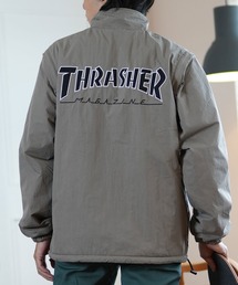 THRASHER（スラッシャー）の「【ムラサキスポーツ限定】THRASHER/スラッシャー 4WAY ジャケット リバーシブル 袖取り外し可能 ベスト ビッグシルエット ナイロン/フリース 243TH1JK019（ブルゾン）」