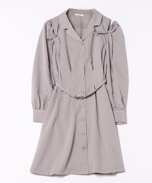 TORTE（トルテ）の「2wayテーラード長袖ワンピース（ワンピース・レディース・ピンク/レッド/ダークグレー/ブラック・FREE）」の10枚目の写真