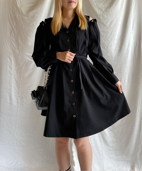 TORTE（トルテ）の「2wayテーラード長袖ワンピース（ワンピース・レディース・ピンク/レッド/ダークグレー/ブラック・FREE）」の15枚目の写真