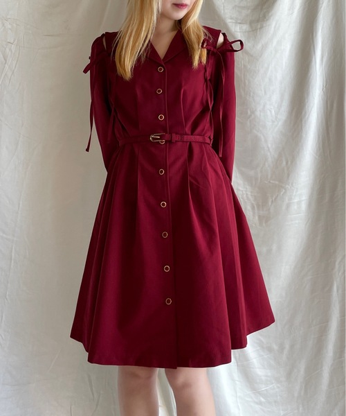 TORTE（トルテ）の「2wayテーラード長袖ワンピース（ワンピース・レディース・ピンク/レッド/ダークグレー/ブラック・FREE）」の18枚目の写真