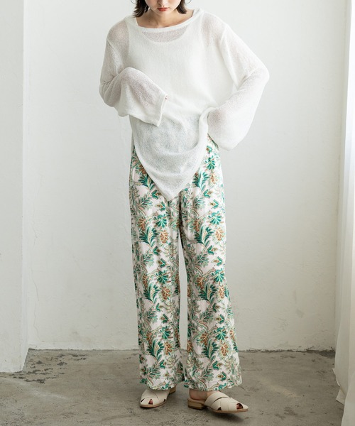 VitaFelice（ヴィータフェリーチェ）の「スムースタッチロングパンツ ルームウェア ルームパンツ（その他ルームウェア・レディース・ネイビー/ブラック/ホワイト/グリーン・FREE）」の3枚目の写真