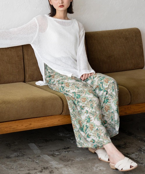 VitaFelice（ヴィータフェリーチェ）の「スムースタッチロングパンツ ルームウェア ルームパンツ（その他ルームウェア・レディース・ネイビー/ブラック/ホワイト/グリーン・FREE）」の16枚目の写真