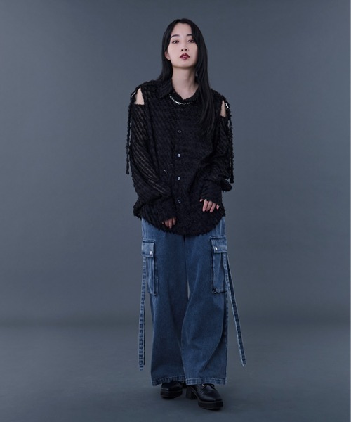 フリンジJQカットアウトシャツ（シャツ/ブラウス）｜Ellno Loset