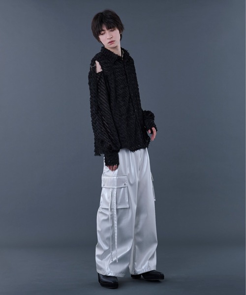 Ellno Loset(エルノロゼット)の「フリンジJQカットアウトシャツ(シャツ/ブラウス・メンズ・ブルー/ブラック・LARGE/MEDIUM/SMALL)」の15枚目の写真