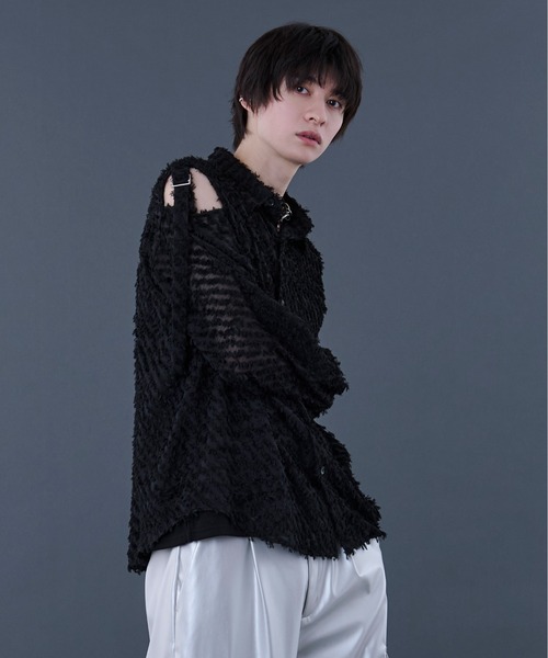 Ellno Loset(エルノロゼット)の「フリンジJQカットアウトシャツ(シャツ/ブラウス・メンズ・ブルー/ブラック・LARGE/MEDIUM/SMALL)」の21枚目の写真