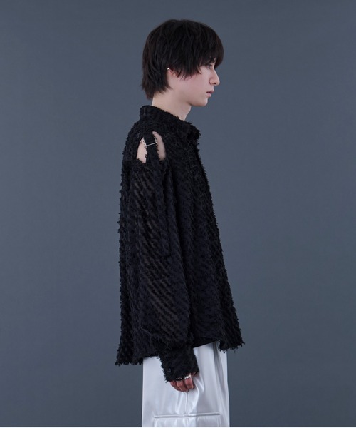 Ellno Loset(エルノロゼット)の「フリンジJQカットアウトシャツ(シャツ/ブラウス・メンズ・ブルー/ブラック・LARGE/MEDIUM/SMALL)」の12枚目の写真