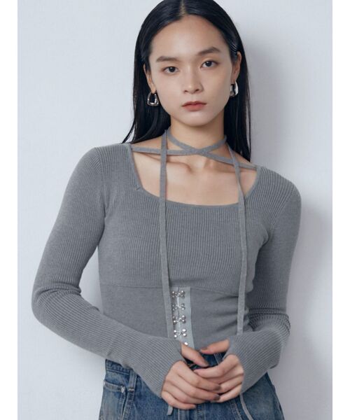 EMODA（エモダ）の「オープンフックチョーカーニット（ニット/セーター