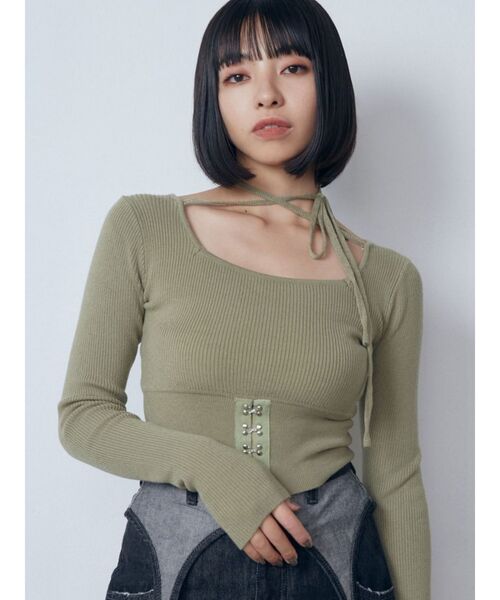 EMODA（エモダ）の「オープンフックチョーカーニット（ニット/セーター