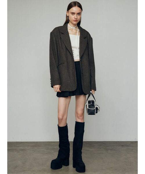 ぴぴまる様】EMODA ボアブルゾン& オープンフックチョーカーニット