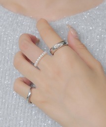 RAY CASSIN | パールデザインリング3点セット(リング)